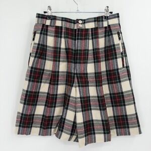 Vintage Danielle Martin Walking Shorts Womens 10 Plaid Wool High Waist Twee